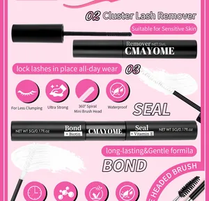 Detailed view of Cluster Lash Remover and Bond & Seal wand for DIY eyelash extension kits