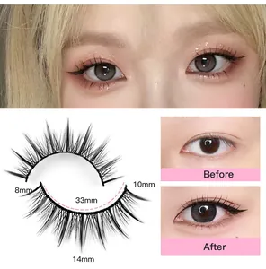 Detail von Barbie-Wimpern mit 8-14 mm Längenverlauf und dramatischem Volumen-Effekt