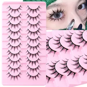 Barbie Manga Stil Falsche Wimpern Natürlich Dichte Kunstfaser Wimpernverlängerung Set Für Täglich Make-up Damen Kosmetik