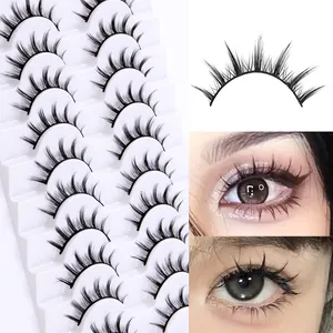 Barbie-Manga-Falsche Wimpern mit 10 Paaren natürlicher dicker Volumen-Wimpernverlängerungen