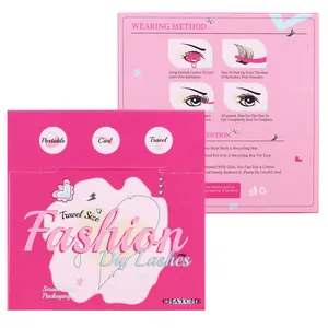 Portable DIY eyelash extension kit with glue and instructions in compact travel size