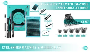 Σετ επέκτασης βλεφαρίδων DIY με κόλλα, σφραγιστικό, αφαιρετικό και τσιμπιδάκι