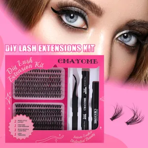 Profi DIY Wimpernverlängerung Set mit Wimpern, Pinzette, Bond Seal und Entferner