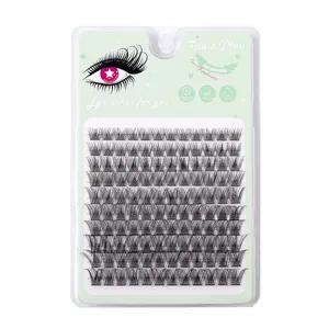 120 clusters of handmade DIY eyelash extensions with natural curl in 10-16mm length