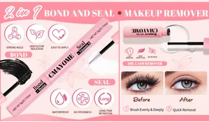 Kit mascara duo colla e sigillante per ciglia con vitamina E e struccante
