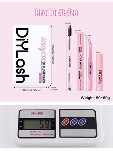 Detailed size specifications for the large capacity DIY eyelash extension book set