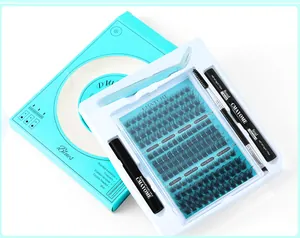 Komplettes DIY Wimpern-Set mit 148 Clustern, Kleber, Entferner und Pinzette im Set