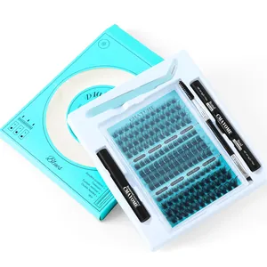DIY Einzelwimpern Set mit Wimpernbüscheln 8-16mm und Wimpernkleber Bond Seal