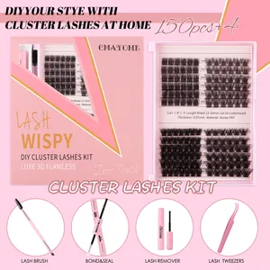 Σετ βλεφαρίδες DIY 150 τμχ, μήκη 12-16mm και 4 απαραίτητα εργαλεία τοποθέτησης σε κουτί