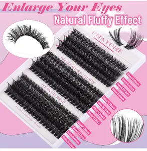 DIY Wimpernverlängerungs-Set mit 10mm bis 16mm Büschelwimpern für einen natürlichen Look