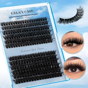 Set de pestañas postizas individuales negras naturales en longitudes de 10mm a 16mm