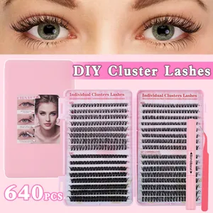 DIY Individual Cluster Lashes Mixed Density 30D 40D 50D Natural Synthetic Fiber Eyelash Extension For Women Eye Makeup