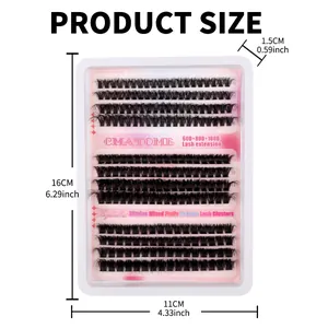 DIY wimperextensie set met 60D 80D 100D pluizige wimpers in verschillende maten
