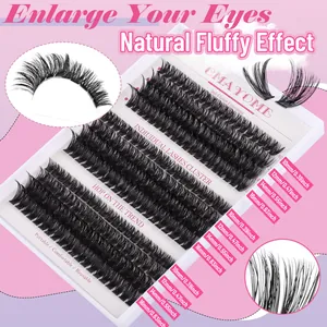 Einzelwimpern-Cluster-Set in C-Locke, Längen 10-16 mm für DIY-Wimpernverlängerung
