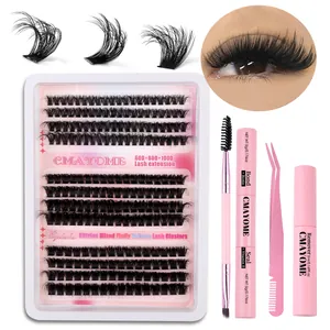 Umfangreiches DIY Wimpernverlängerungs-Set mit Kleber, Entferner und Pinzette