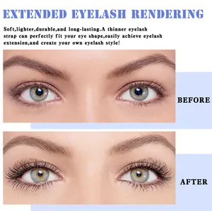 Voor en na vergelijking van het natuurlijke volume-effect van wimperextensions