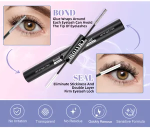 Detail van wimperlijm en verzegeling met biotine en vitamine E voor kunstmatige wimpers