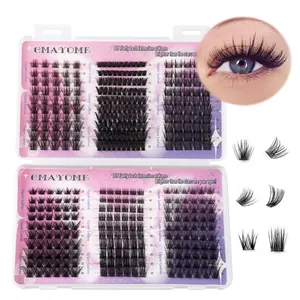Kit de pestañas postizas DIY longitudes mixtas 10-18mm con herramientas incluidas