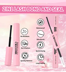 Waterbestendige 2-in-1 wimperlijm en verzegeling set met remover in zacht roze