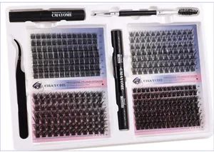 Complete wimperkit met clusters, 5ml remover, 5g bond & seal, pincet en wimperborsteltje