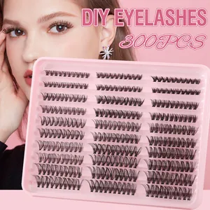 DIY Individual Lash Extension Fluffy Curled Segmented Lashes Synthetic Fiber Cluster Eyelashes For Women Professional Makeup