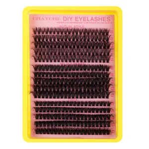 DIY eyelash extension kit with various lengths 10-16mm and three density styles