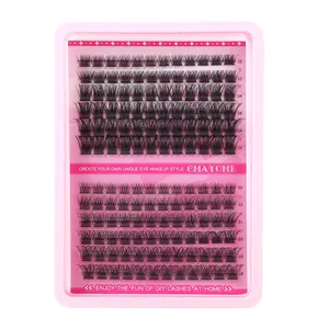 DIY wimperverlengingsset met gemengde lengtes 10mm-18mm in een roze verpakking
