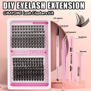 Σετ επέκτασης βλεφαρίδων DIY με 192 τούφες και εργαλεία για επαγγελματικό πυκνό αποτέλεσμα