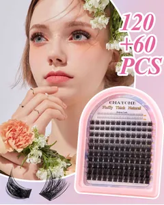 Detailed view of 180 pcs individual lash kit with upper and lower lash segments