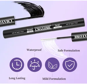 Dual-ended eyelash bond and seal with biotin and vitamin E for long lasting extension