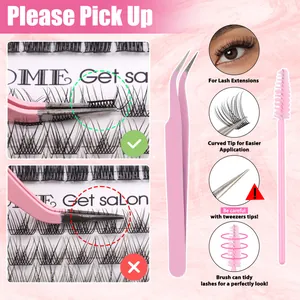 Macro detail of pink precision eyelash tweezers and spiral mascara brush tool set