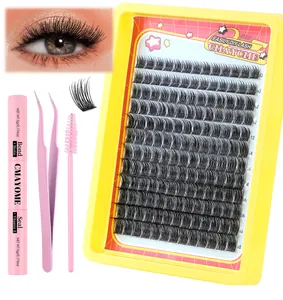 Kit d'extension de faux cils individuels 10-18mm avec colle bond et seal, pince et brosse