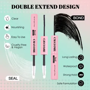 Dual-ended eyelash bond and seal set with biotin and vitamin E for strong hold