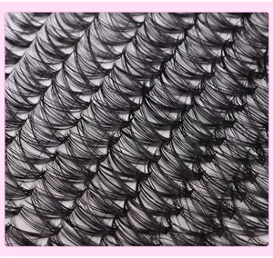 Macro de faux cils segmentés 640 clusters avec volume naturel et texture de courbure en D