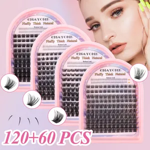 DIY Individual Lash Extension Kit Natural Fluffy Cluster Lashes With Bond And Seal Tweezer Spoolie Bottom Lash Makeup Tool