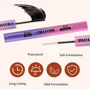Dual-ended eyelash bond and seal with biotin and vitamin E for lash extension care