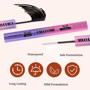 Dual-ended 2-in-1 lash bond and seal glue with biotin and vitamin E for eyelash clusters