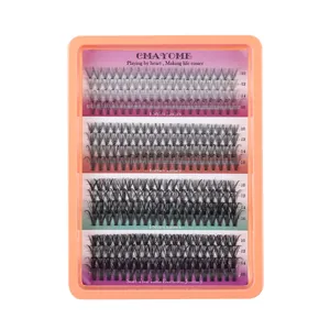 Kit de extensión de pestañas individuales con pestañas naturales D-curl de 10mm a 16mm
