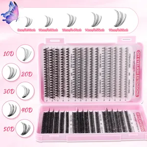 DIY cluster lashes set 10D-50D mixed length 8-16mm dense volume individual eyelashes