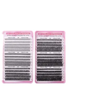 DIY individual eyelash extensions set with 10D to 50D volume curls in assorted lengths