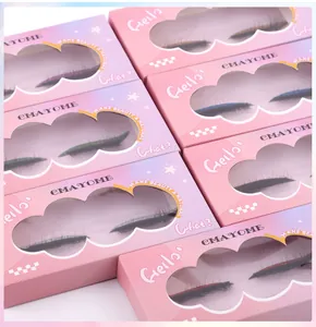 Detailed view of colorful self-adhesive eyelashes in various glittery metallic shades