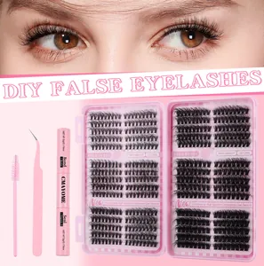 Macro detail of DD curl lash kit with dual bond and seal pen and pink tweezers