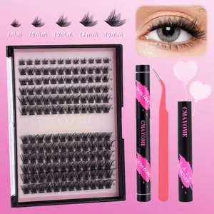 DIY Cluster Eyelash C Curl Longitud Mixta Pestañas Postizas Con Lash Bond Seal Removedor Pinzas Herramientas de Maquillaje Colección