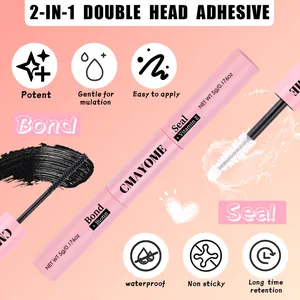 2-in-1 Bond en Seal wimperlijm met biotine en vitamine E in roze tube-ontwerp