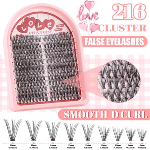Professional 216 clusters D curl lash extension kit with 8mm to 16mm mixed lengths