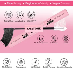 Dual-ended eyelash bond and seal set with biotin and vitamin E for 72h DIY lash extension