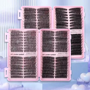 Kit de faux cils individuels DIY 10-16mm avec courbure D pour un volume naturel