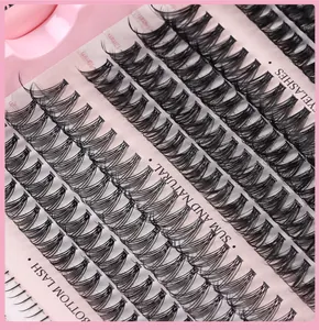 Macro shot of 10-14mm DIY bottom lashes with natural volume and segment design