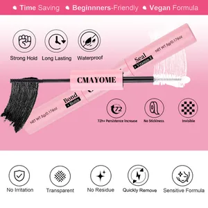 CMAYOME dual-ended lash bond and seal kit with biotin for 72h long-lasting DIY lash extensions