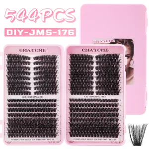 DIY cluster wimpers set met 544 segmenten in lengtes 8mm tot 16mm voor vol volume